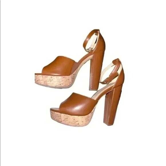 Nicole Miller Leather Platform Block Heel - Picture 11 of 15